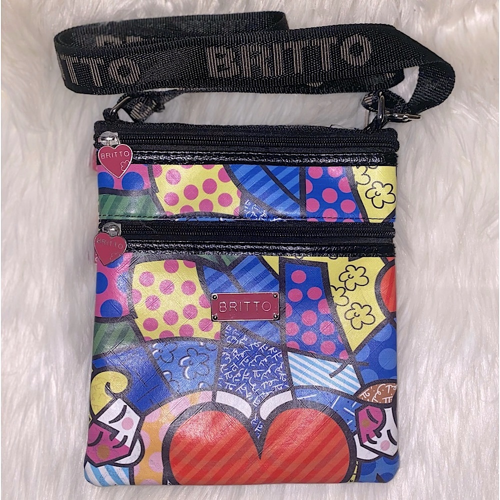 Romero BRITTO🩷💙💚 Graffiti Art Crossbody Bag